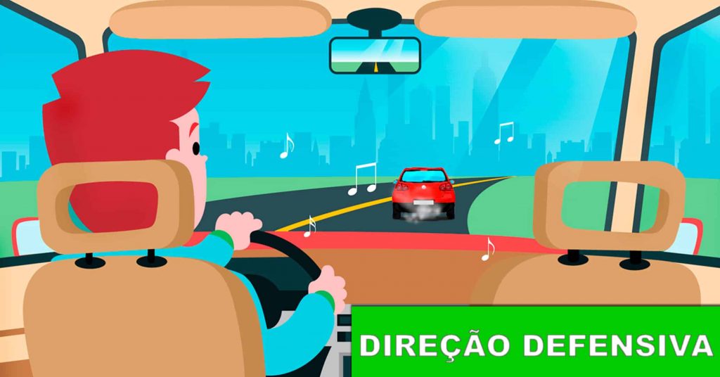 Imagem Direção Simulado Detran Online Defensiva site detranmais.com.br
