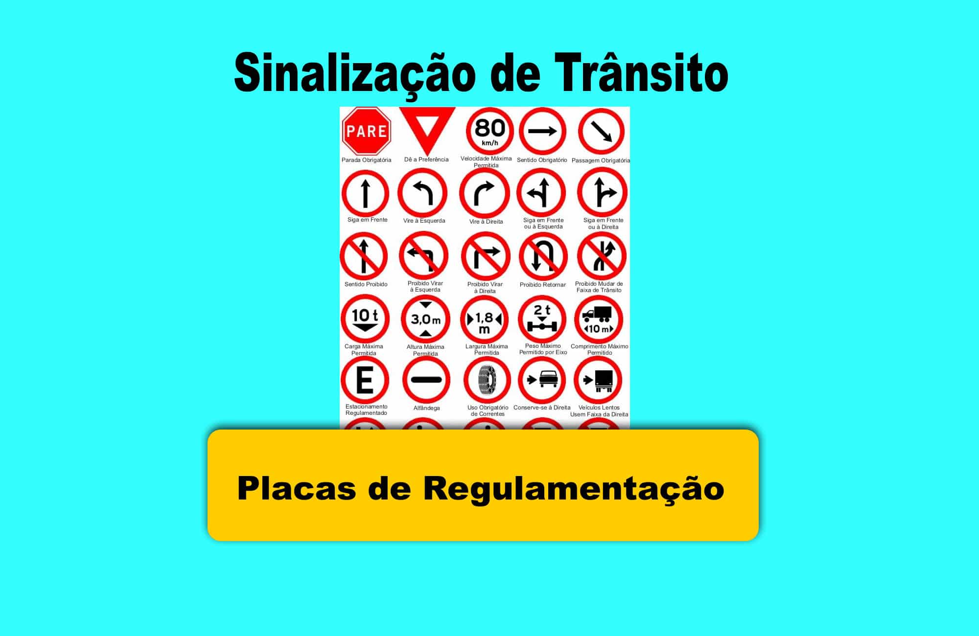 Aprenda tudo sobre Placas de Regulamentação veja como estudar