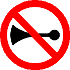 Placas de trânsito proibido acionar buzina ou sinal sonoro R-20
