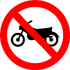 Placas de trânsito proibido trânsito de motocicletas motonetas e ciclomotores R-37