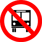 Placas de trânsito proibido transito de ônibus R-38