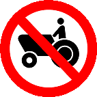 Placas de trânsito proibido trânsito de tratores e maquinas de obras R-13