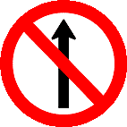 Placas de trânsito sentido proibido R-3