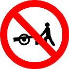 Placas de transito trânsito proibido a carros de mão R-40