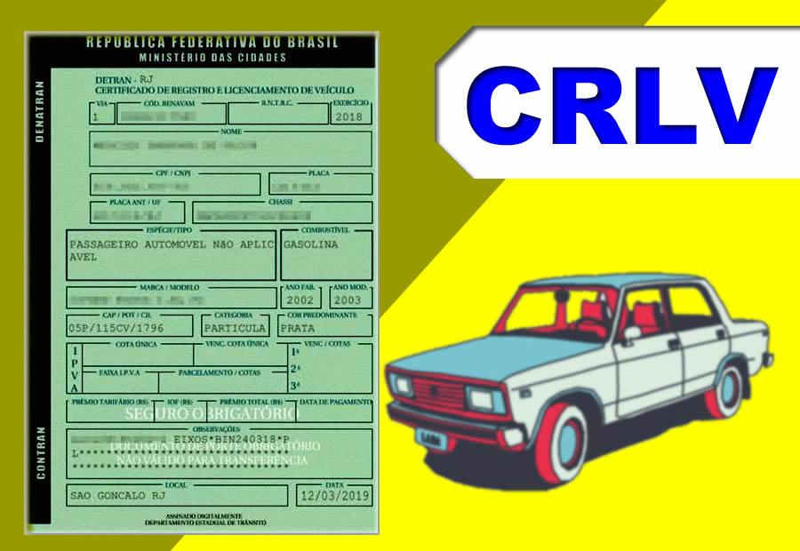 tudo sobre CRLV - certificado de registro do Veículo